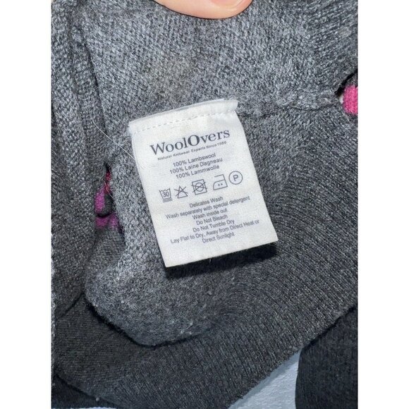 Woolovers Lambswool Multi Stripe RainbowPullover Sweater Size Small Crew neck Y1 - Picture 4 of 6